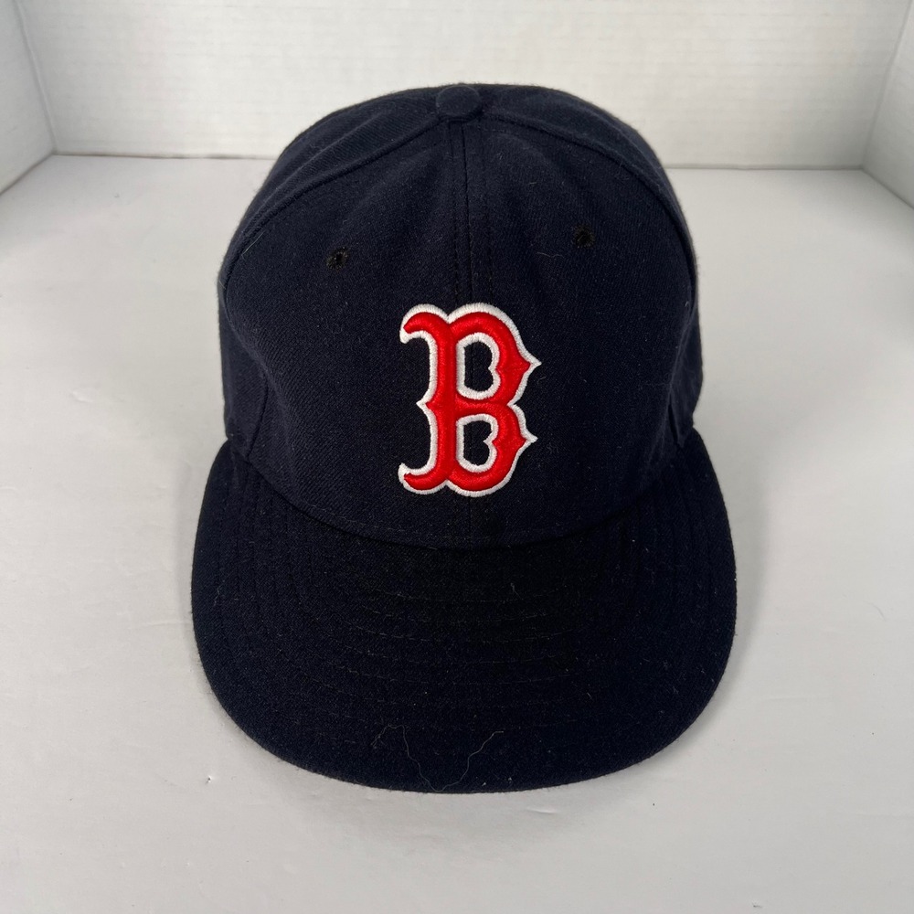 Vintage New Era Boston Red Sox Baseball Cap MLB Cool‎ Base Fitted Hat Size 7 1/4